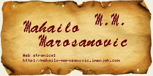 Mahailo Marošanović vizit kartica